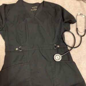 Cherokee Black Scrub Top